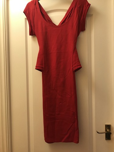 Quontum red bodycon cross - , back